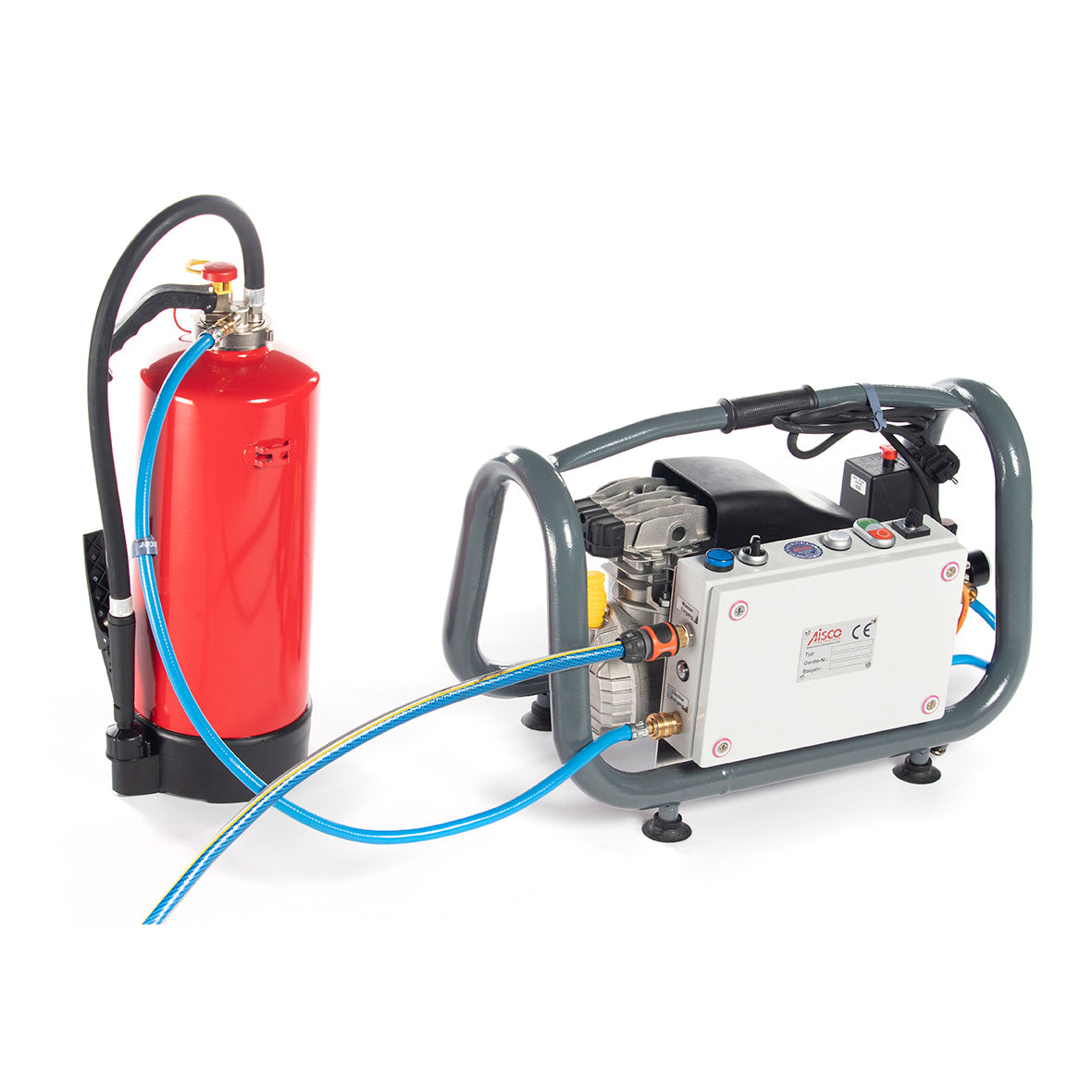 K1 mit Löscher angeschlossen