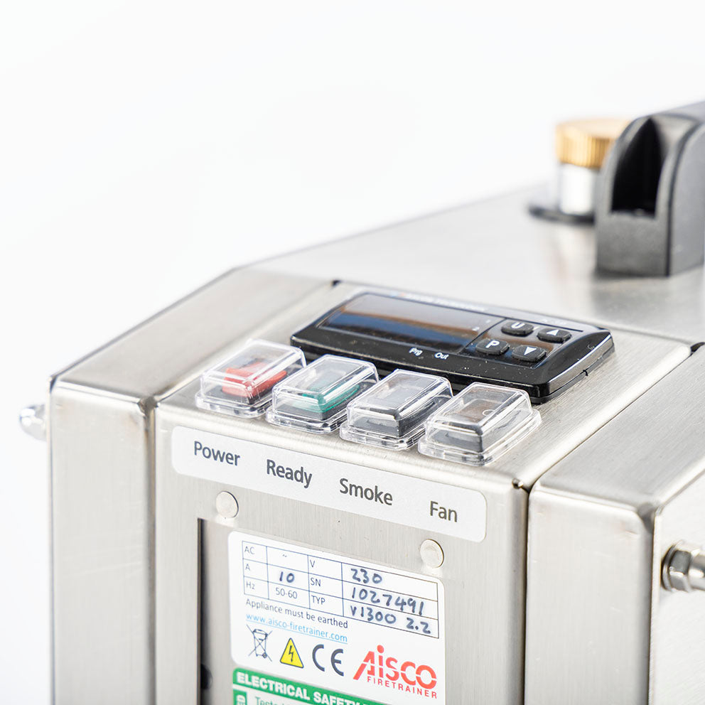 Smoke generator in the fire container