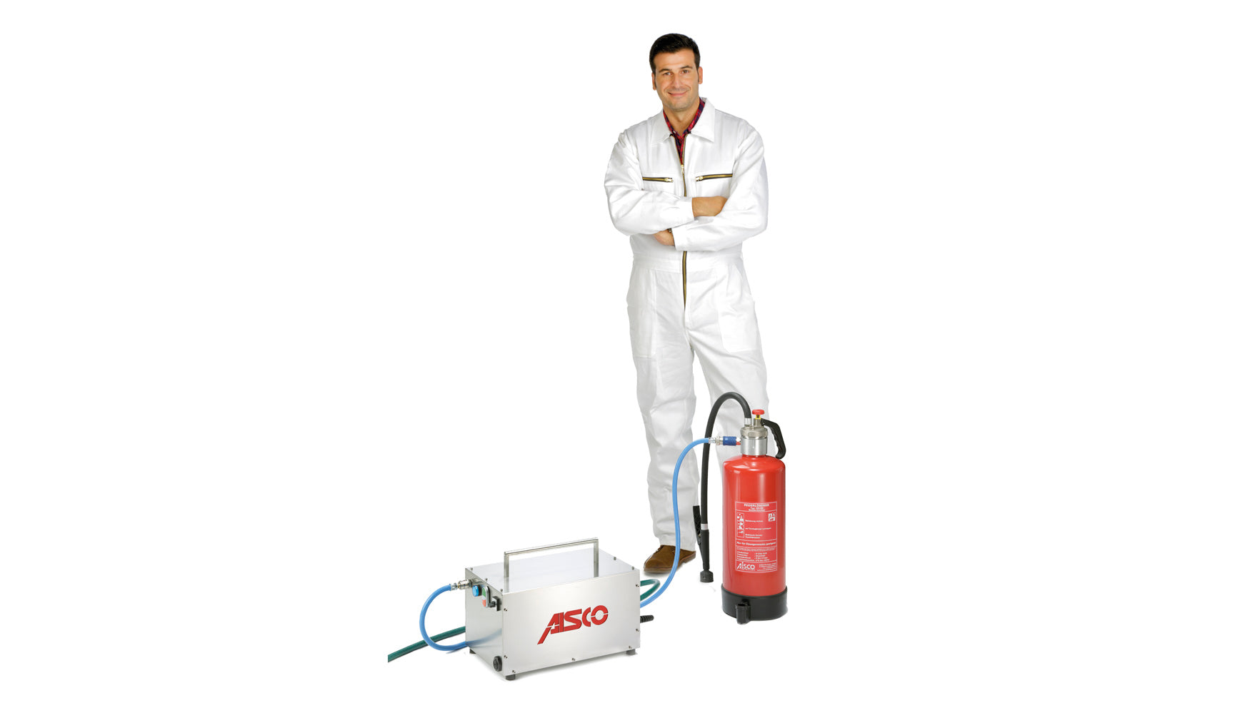 Turbo cartridge-operated training extinguisher