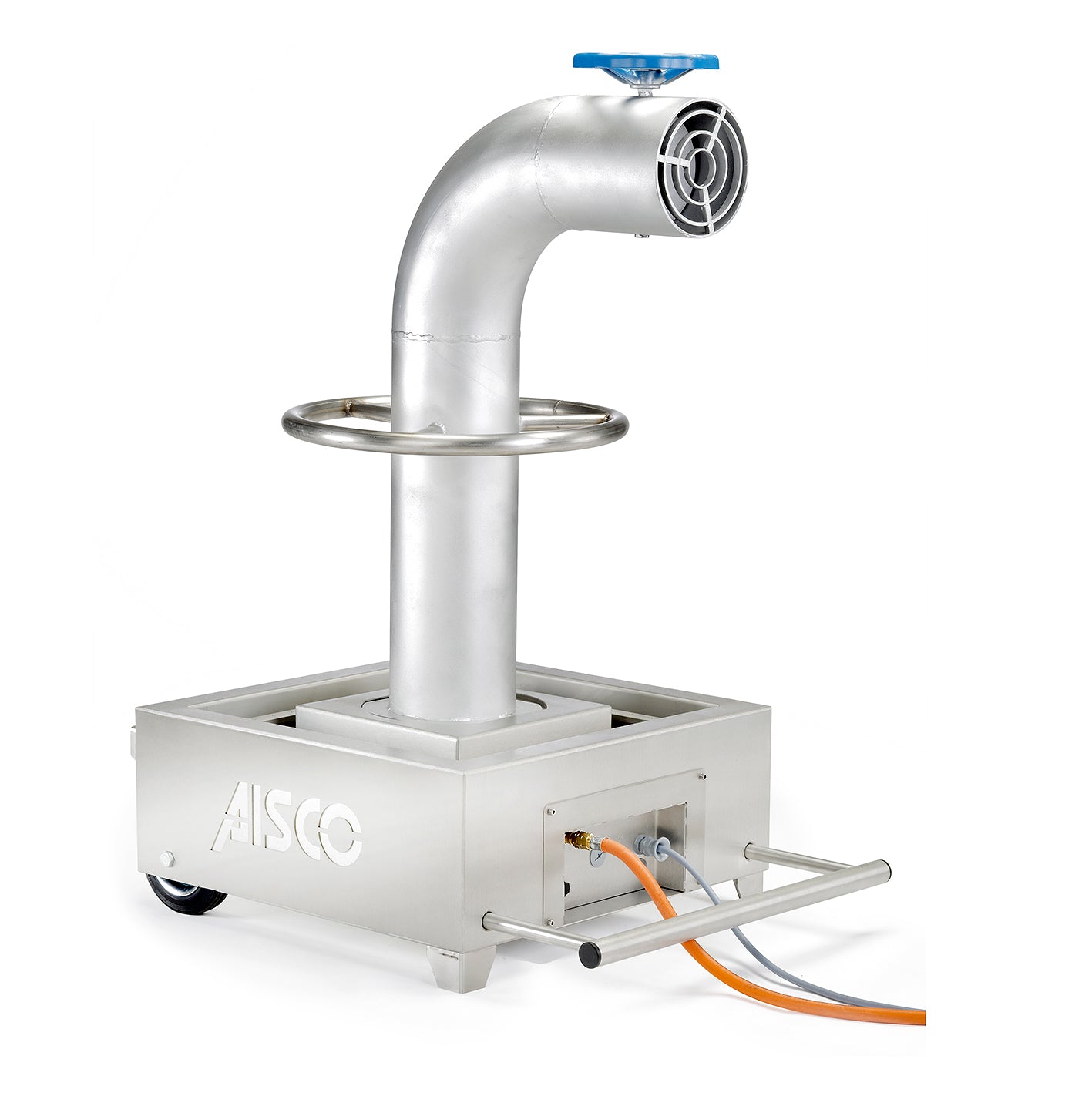 AISCO Firetrainer Caddy SE kalt mit Industrieventilaufsatz – mobiler Feuerlöschtrainer für professionelle Brandschutzübungen