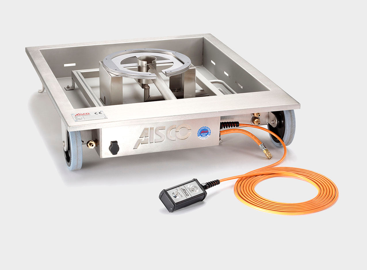 AISCO Firetrainer E100 komplett kalt – elektrischer Feuerlöschtrainer per emissionsfreies Brandschutztraining